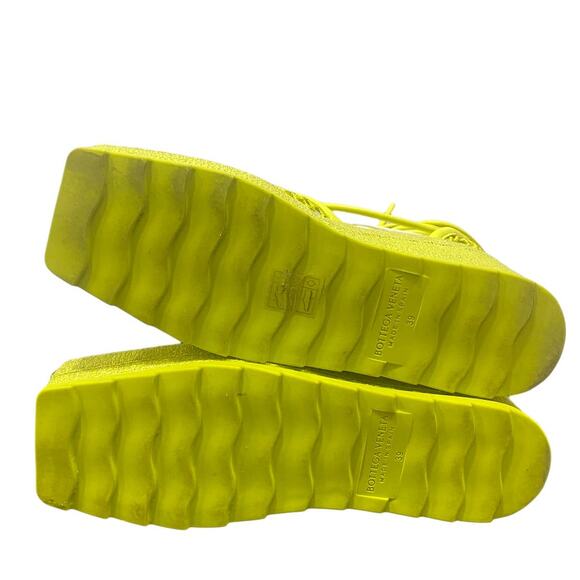 Bottega Veneta Stretch Mesh Wedge Sandal Green 39 - Picture 8 of 10